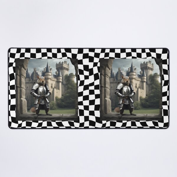 Item preview, Warrior Squirrel Knight Checked Border designed and sold by missdebi27.