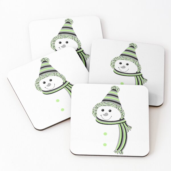 Item preview, Agender Pride Snowman Snowperson Green Grey Black White designed and sold by JoyfulJen.
