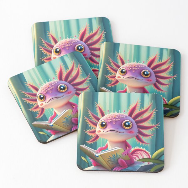 Item preview, Axolotl Bookworm: Adorable Reading Art designed and sold by SellingWSarah17.