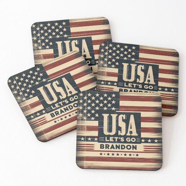 Item preview, Patriotic Chant: Let's Go Brandon with the USA Flag designed and sold by Graffiti-Space.