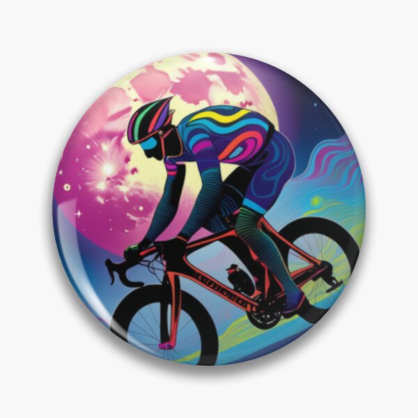 Item preview, Trippy Night Time Cyclist Rider designed and sold by TheDarkWardrobe.