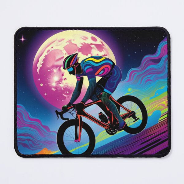 Artikelvorschau, Trippy Night Time Radfahrerfahrer entworfen und verkauft von TheDarkWardrobe.