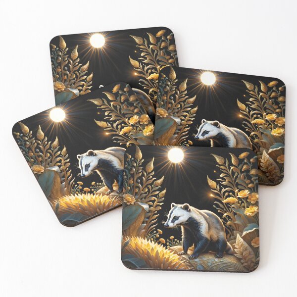 Item preview, Badger on a golden meadow. Hard sun designed and sold by Son-of-a-badger.
