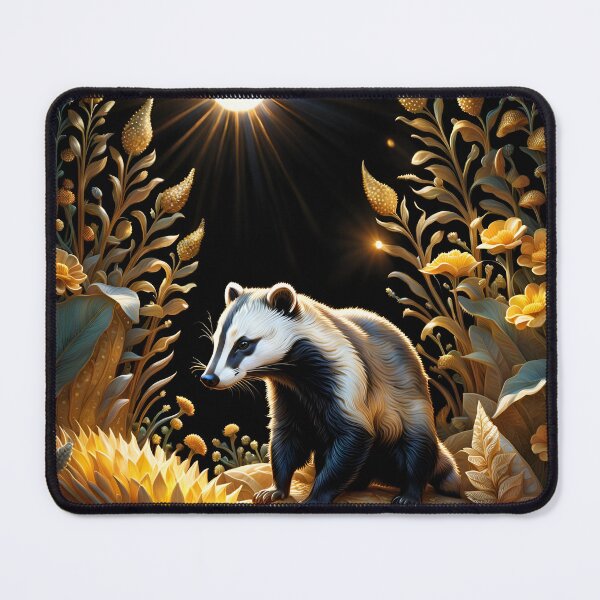 Item preview, Badger on a golden meadow. Hard sun designed and sold by Son-of-a-badger.