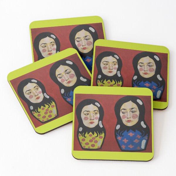 Item preview, colourful yet pensive painted bertrioshkas designed and sold by bwasylewicz.