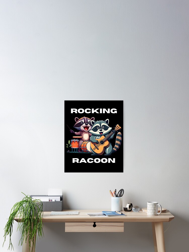 Thumbnail 2 of 3, Poster, Rocking Racoon Band designed and sold by AspectArtWorks.