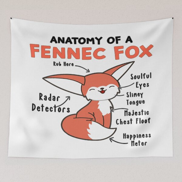 Item preview, Anatomy Of A Fennec Fox Cute Fox Lover designed and sold by DashBliss.