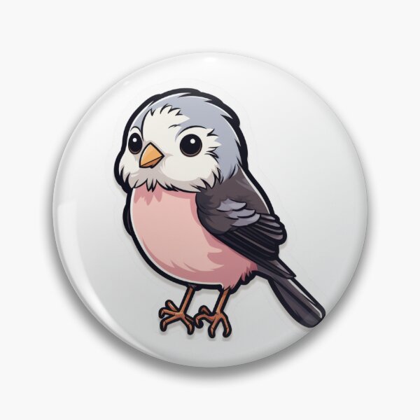 Item preview, Long Tailed Tit Kawaii UK Bird Inspired Art and Stickers designed and sold by CDC40.