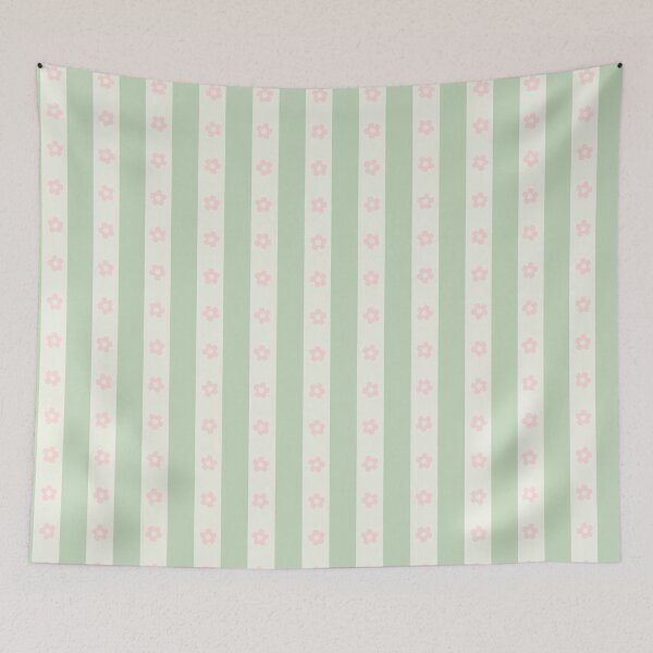 Item preview, BOHO PREPPY GREEN AND PINK STRIPES LIGHT designed and sold by blomastudios.