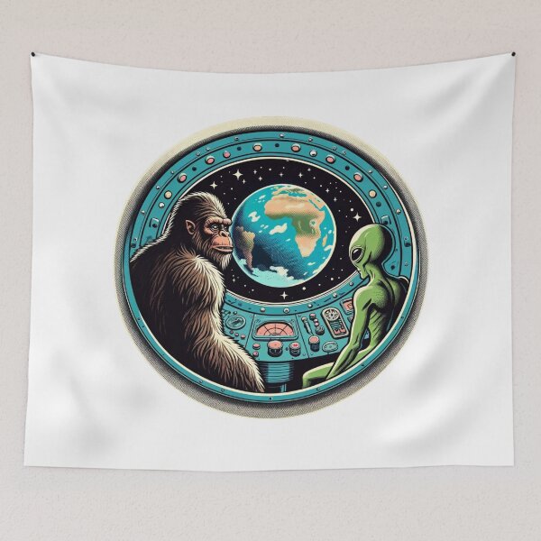 Item preview, Bigfoot And Aliens | Ufo | Believe | Looking At Earth designed and sold by ShopCoolStop.
