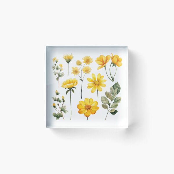 Item preview, Yellow Masterpieces Flowers  designed and sold by fluidwatercolor.