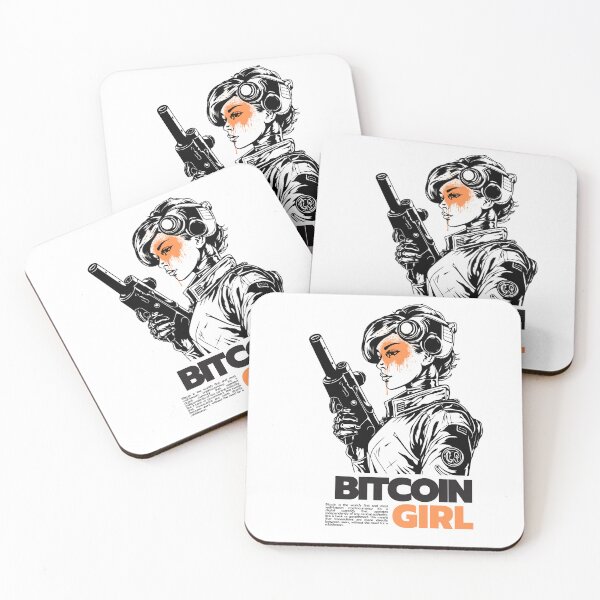 Item preview, Science Fiction Bitcoin Girl Holding a Gun designed and sold by kylmllr101684.