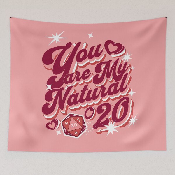 Item preview, DND VALENTINES: You are my Natural 20, love quote, D20 dice. designed and sold by DungeonAtelier.