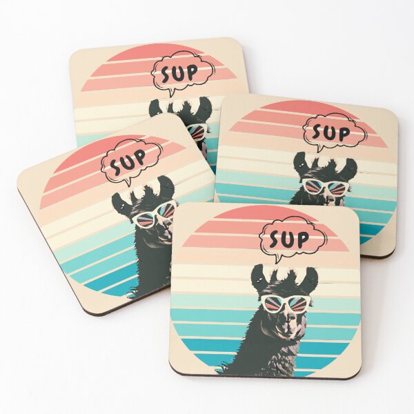 Item preview, Cool Llama With Retro Sunset designed and sold by Mariana Piana.