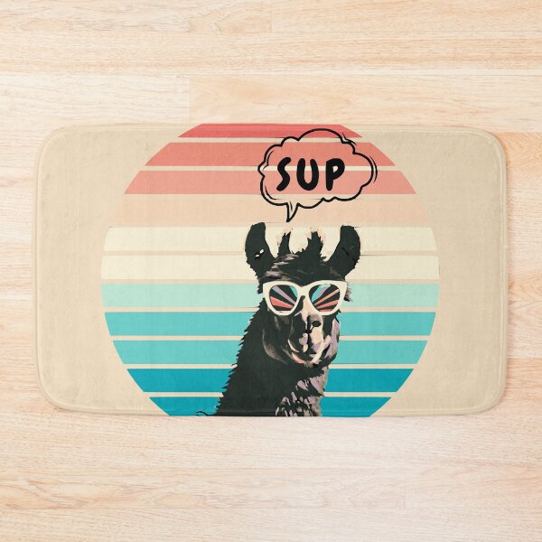 Item preview, Cool Llama With Retro Sunset designed and sold by Mariana Piana.