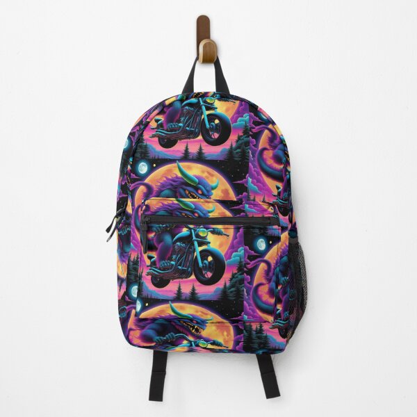 Item preview, Trippy Art Monster Outback On Motorcycle designed and sold by TheDarkWardrobe.