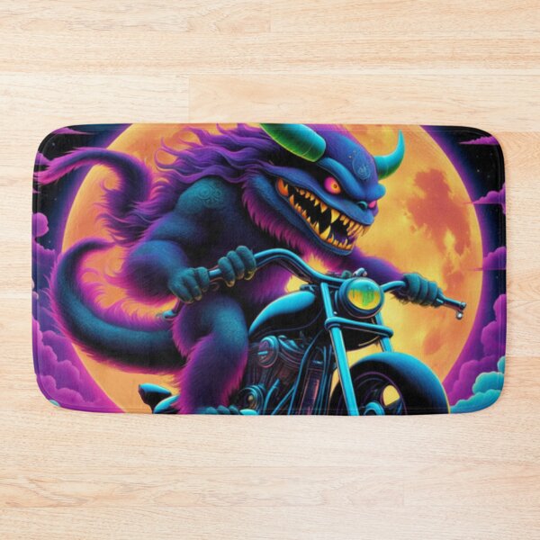 Item preview, Trippy Art Monster Outback On Motorcycle designed and sold by TheDarkWardrobe.