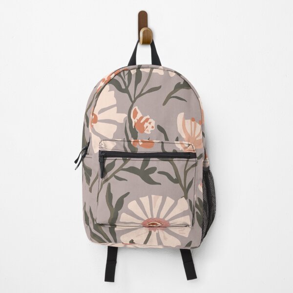 Item preview, Retro Floral Pattern in Grey and White designed and sold by SamJanner.