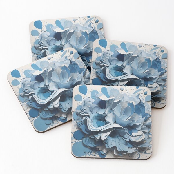 Item preview, A blue and white flower designed and sold by johndesign88.