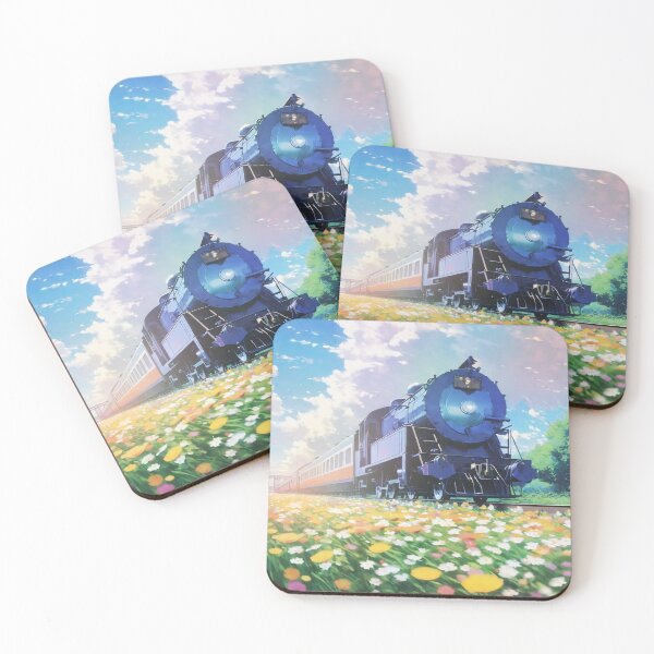 Item preview, Steam train on a flower field  designed and sold by SunsetStar.