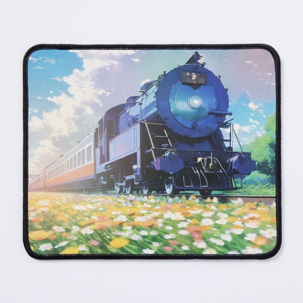 Item preview, Steam train on a flower field designed and sold by SunsetStar.