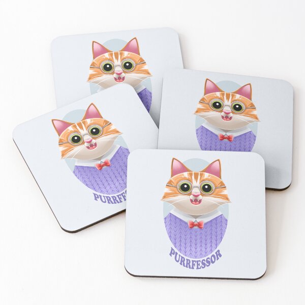 Item preview, Purrfessor teacher cat pun (with background) designed and sold by Angele Gougeon.