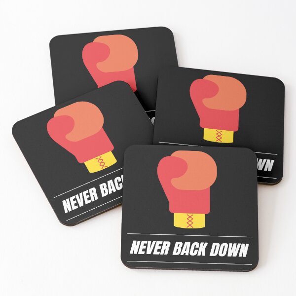 Item preview, Never Back Down- boxing statement, motivation designed and sold by FluxAuraTees.