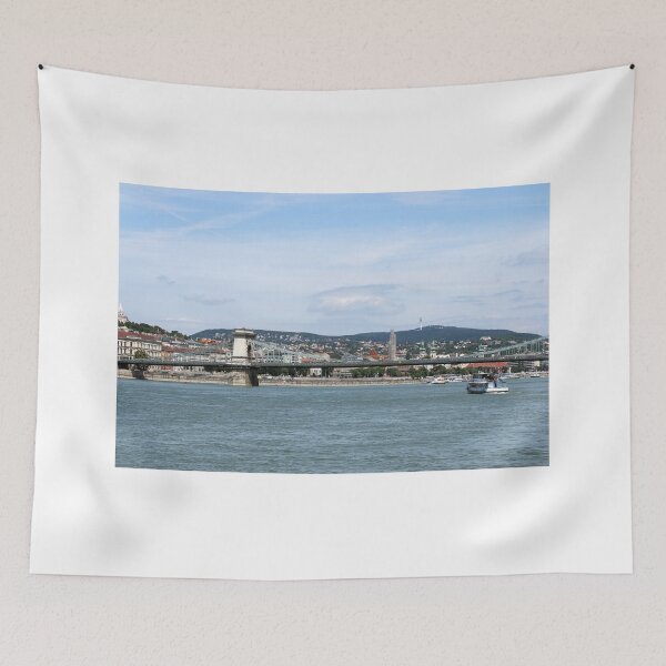 Item preview, chain bridge on Danube river Budapest cityscape designed and sold by goceris.
