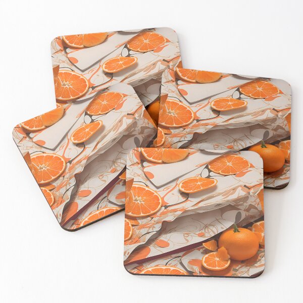 Item preview, Orange slices of orange on a white surface designed and sold by johndesign88.