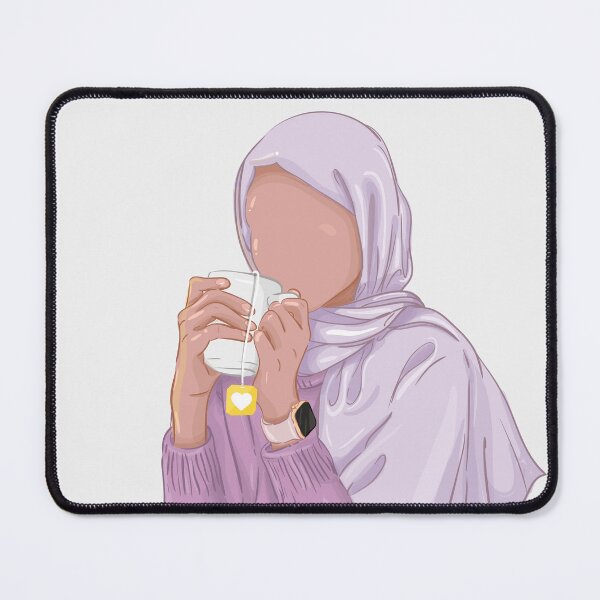 Item preview, hijabi enjoying tea designed and sold by asome.