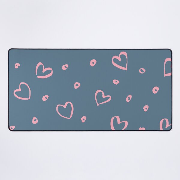 Item preview, Pink Hearts on Dusty Blue designed and sold by ArDecoS.