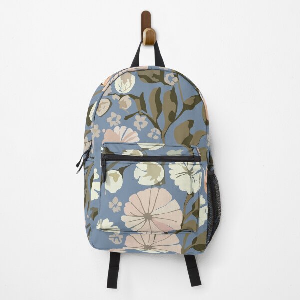 Item preview, Retro Flowers in Blue designed and sold by SamJanner.