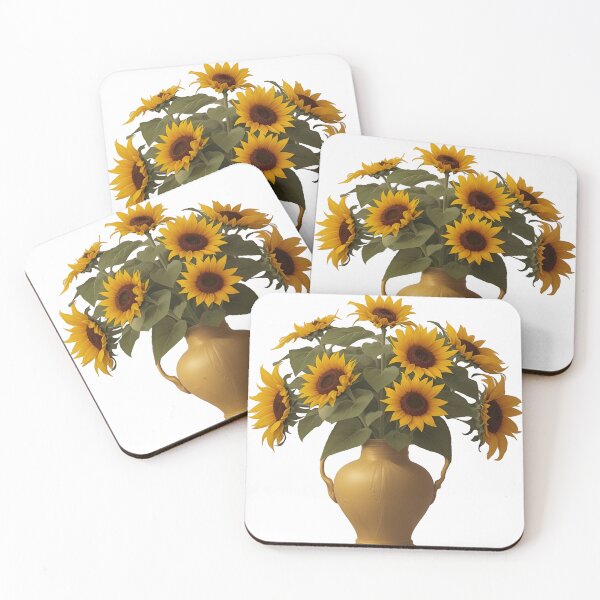 Item preview, sunflowers in a golden yellow vase summer and spring style for woman designed and sold by Carlos Gudino.