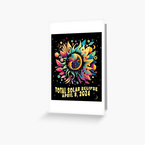 Item preview, TOTAL SOLAR ECLIPSE APRIL 2024 Hippie Pop Art  designed and sold by Greenbaby.