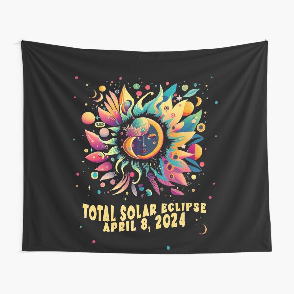 Item preview, TOTAL SOLAR ECLIPSE APRIL 2024 Hippie Pop Art  designed and sold by Greenbaby.