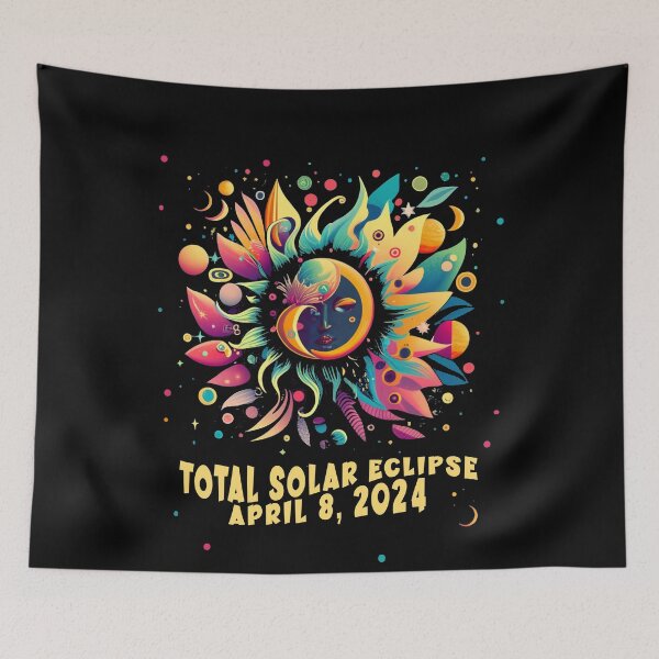 Item preview, TOTAL SOLAR ECLIPSE APRIL 2024 Hippie Pop Art  designed and sold by Greenbaby.