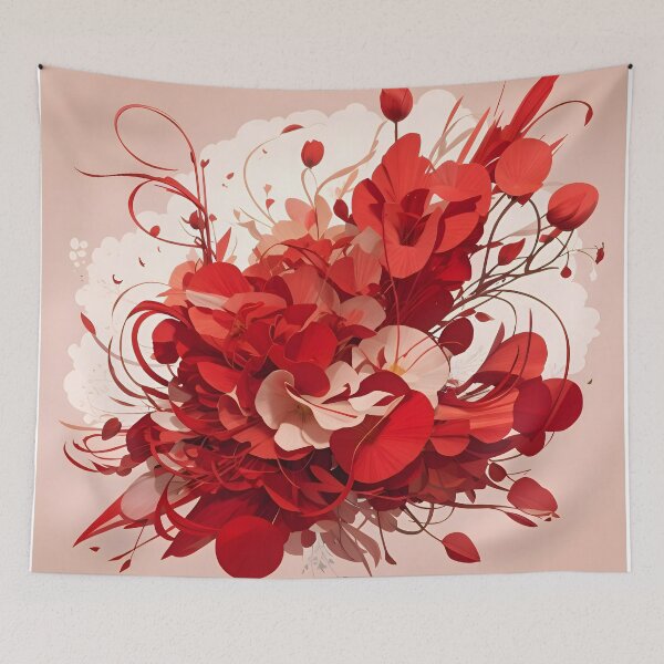 Item preview, A bouquet of red and white flowers designed and sold by johndesign88.
