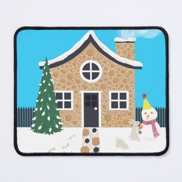 Item preview, Stone Cottage in the Snow - Clear Winter Day designed and sold by Colour Angel by KV.
