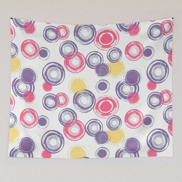 Item preview, Colorful whimsical circles pattern designed and sold by randrdesign.