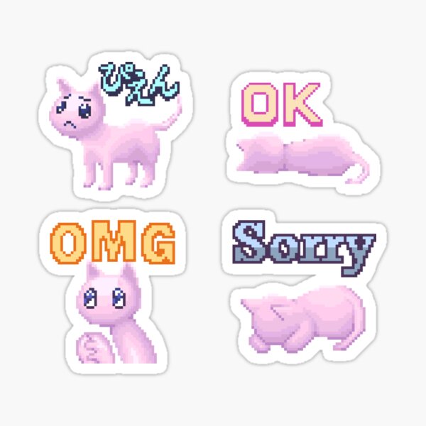 Item preview, needy streamer overload cat emojis designed and sold by FrieraArtStudio.