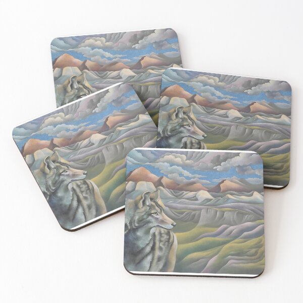 Item preview, Wolf with colorful landscape designed and sold by Stacey5151.