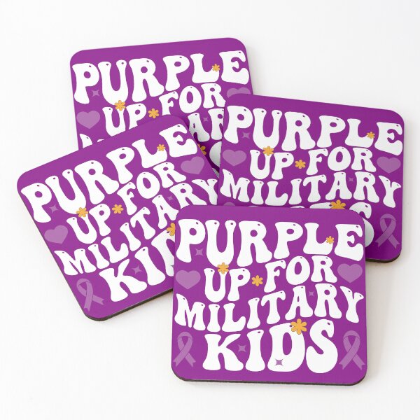 Item preview, Purple Up For Military Kids funny tee designed and sold by NewFor1Art.