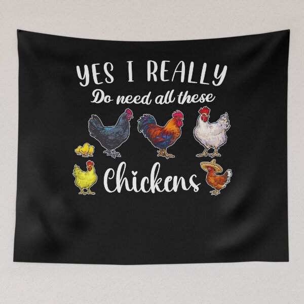 Item preview, Yes I Really Do Need All These Chickens Funny Farming Farmer designed and sold by MobyStickers.