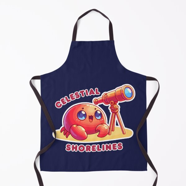 Item preview, Kawaii Crab with a Telescope - Celestial Shorelines designed and sold by GeoArtAdventure.