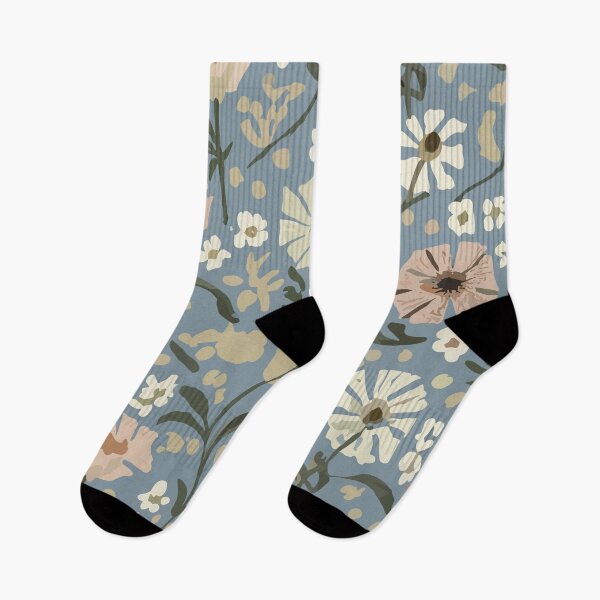 Item preview, Dusty Blue Art Nouveau Flowers designed and sold by SamJanner.