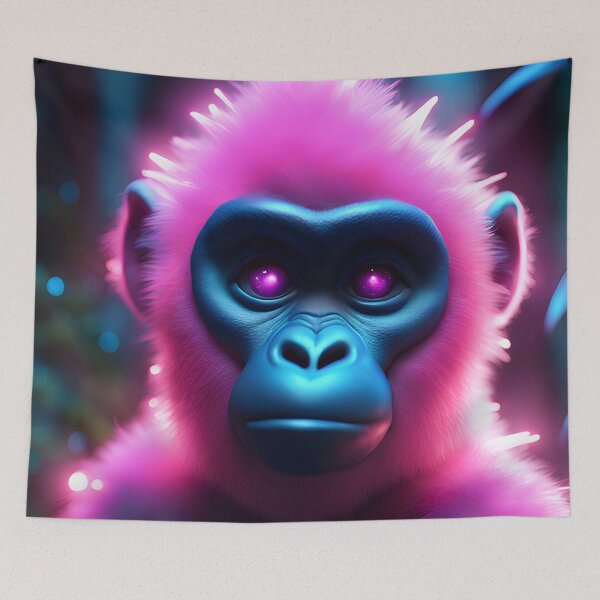 Item preview, Cute Pink Cosmic Gorilla designed and sold by TheArtOfPat.