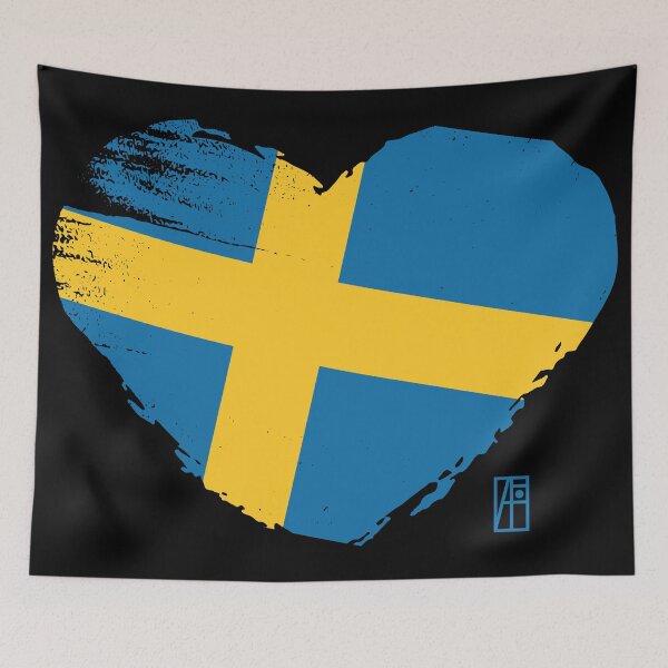 Item preview, I love my country. I love Sweden. I am a patriot. In my heart, there is always the flag of Sweden. designed and sold by ArtProjectShop.