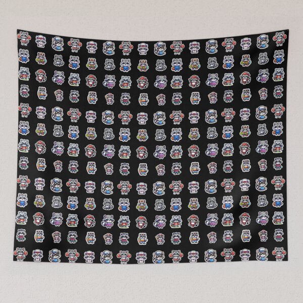 Item preview, Raccoon Playing Different Sports Sticker Sheet designed and sold by SkyTastic.