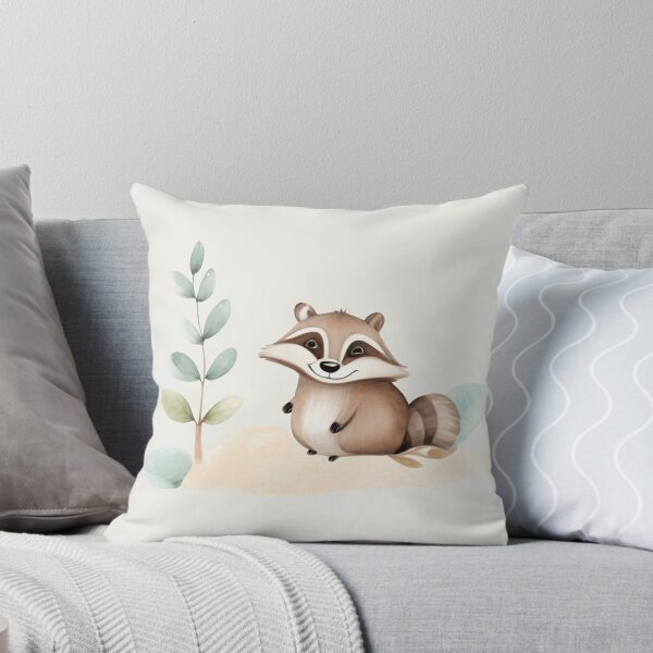 Item preview, Cute Watercolor Little Friendly Baby Raccoon designed and sold by lovelyandcute.