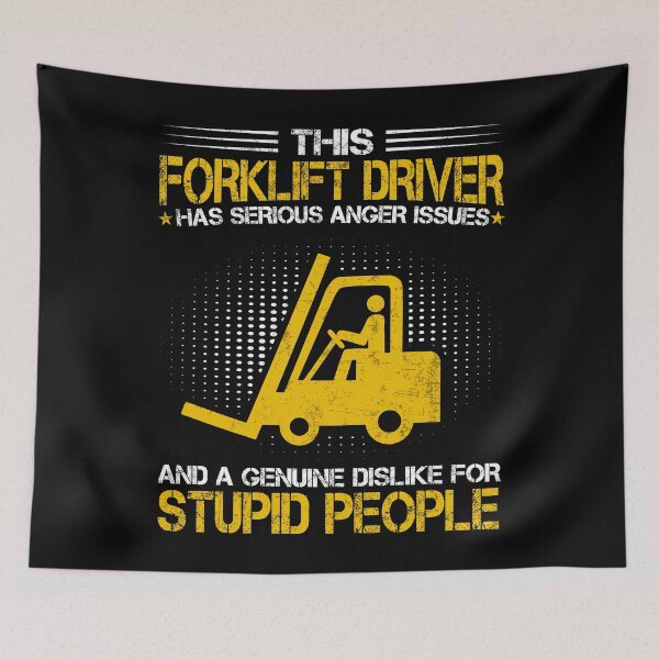 Item preview, Forklift Operator Anger Issues Forklift Driver - On The Back designed and sold by MobyStickers.